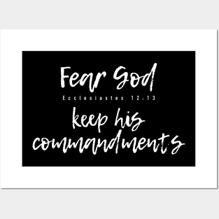 Fear God - keep his commandments Posters and Art